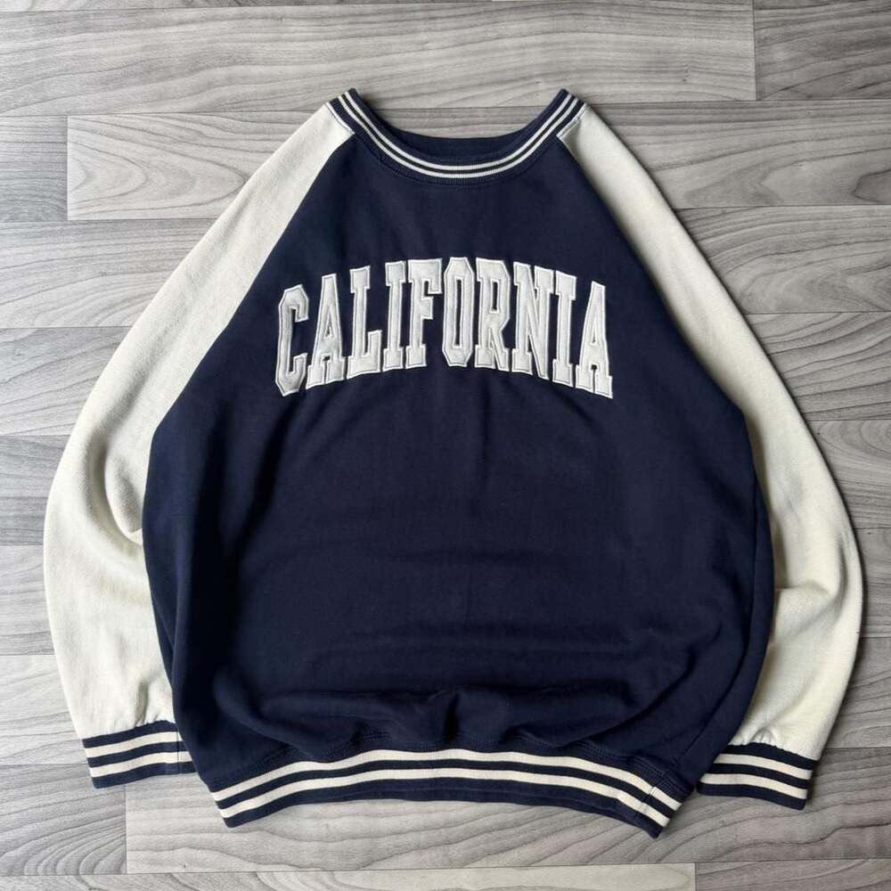 New York Popular California Crewneck Sweatshirt Navy Large